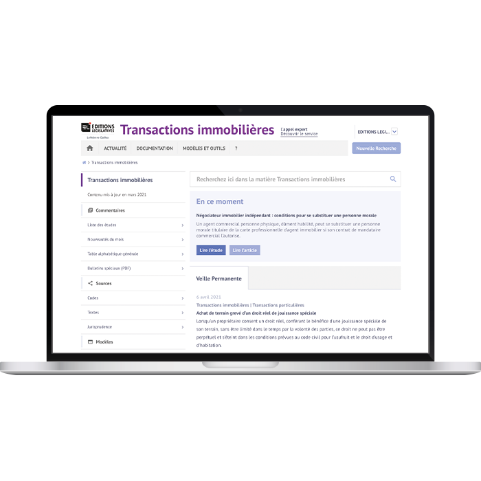 TRANSACTIONS IMMOBILIÈRES
