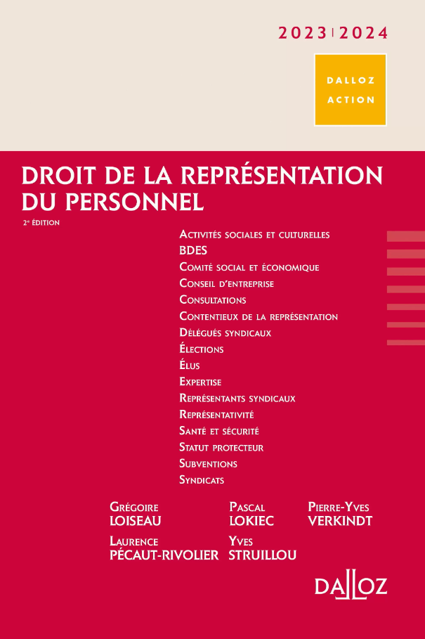 Droit de la représentation du personnel 2023-2024