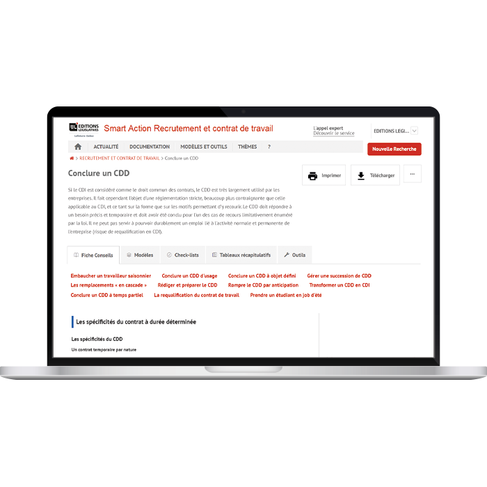 SMART ACTION RECRUTEMENT ET CONTRAT DE TRAVAIL
