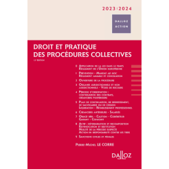 Droit et pratique des procedures collectives 2023-2024