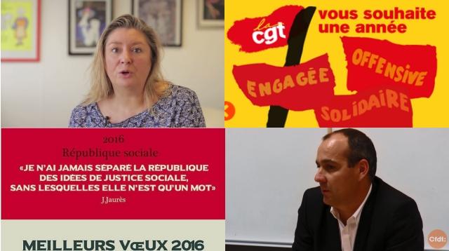 Les voeux 2016 des cinq grandes confédérations syndicales