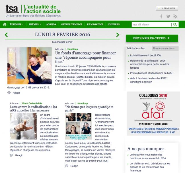 Votre site TSA fait aujourd'hui peau neuve