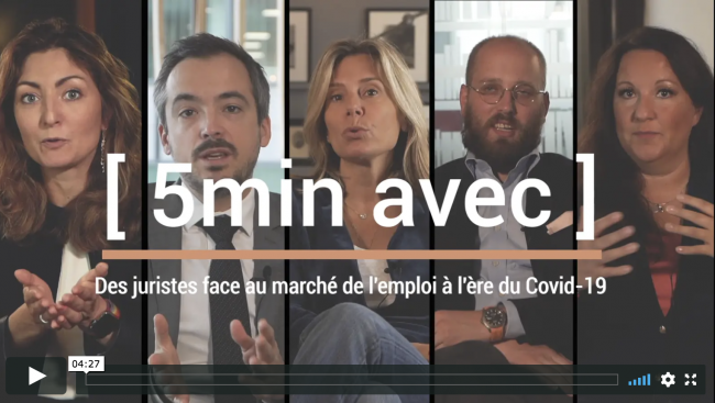 [5min avec] Des juristes face au marché de l'emploi à l'ère du Covid-19 #Episode5