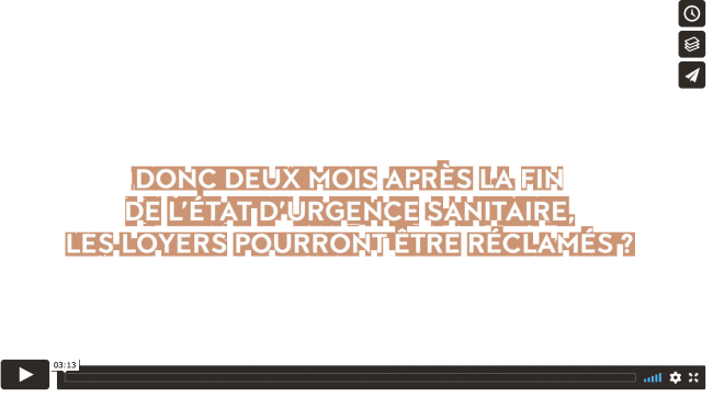 [Vidéo] Le second moratoire sur les baux commerciaux 