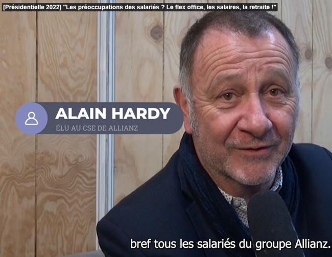 [Présidentielle 2022] Alain Hardy, élu CSE : "Les préoccupations des salariés ? Le flex office, la retraite, le pouvoir d'achat"